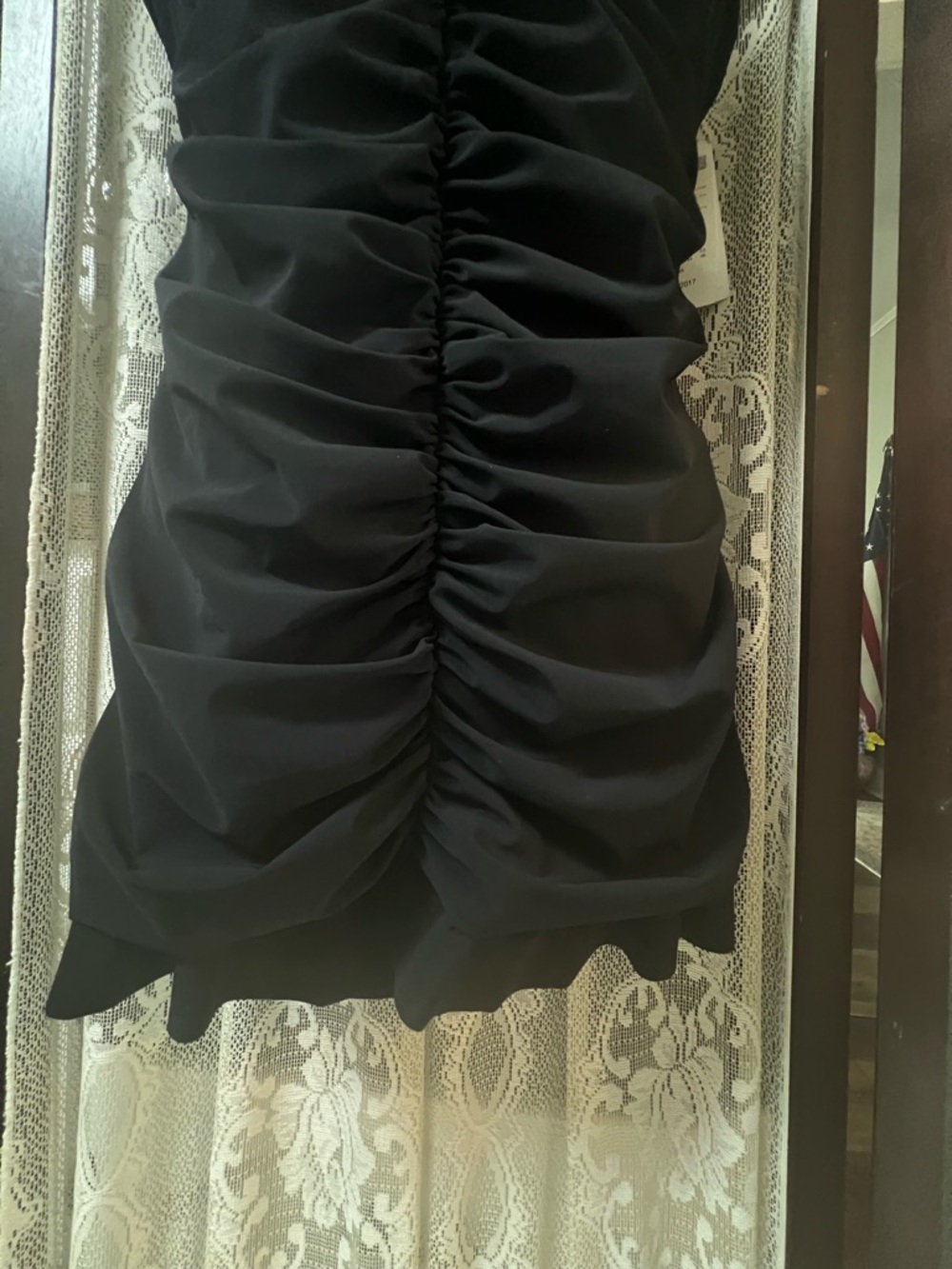 PROFILE by Gottex Black Ruched Swim Dress One Piece Tummy Control Size 16 NWT - Picture 7 of 14